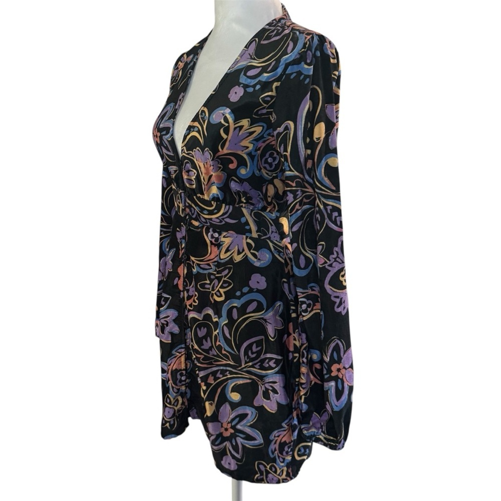 Nasty Gal Button Front Floral Mini Dress – Medium – NWT - Picture 3 of 10